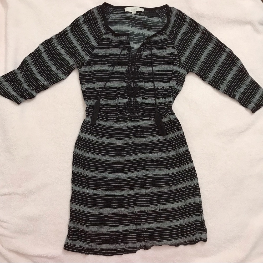 Loft Ruffled Fabric, Above the Knee Dress 🐼✨